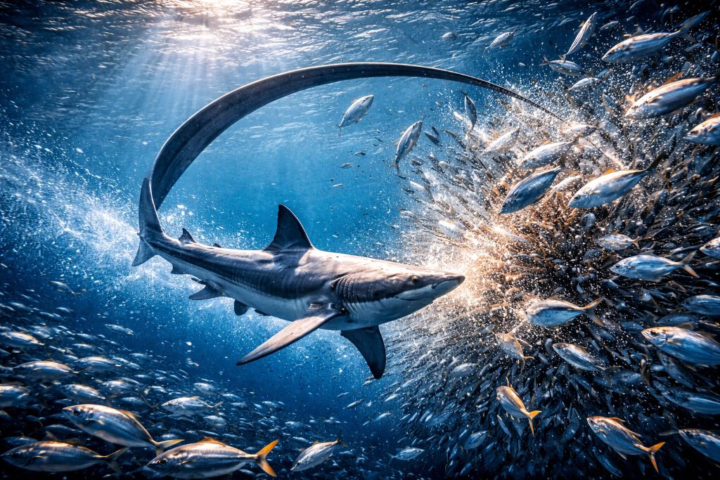 Акула-лисица и её хвост-оружие Акула-лисица и её хвост-оружие