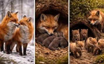 Размножение лис: сроки гона и «детский сад» у норы