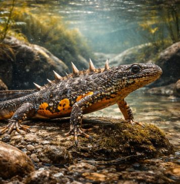 Испанский ребристый тритон — при угрозе выдвигает рёбра через кожу как “шипы” для защиты Испанский ребристый тритон — при угрозе выдвигает рёбра через кожу как “шипы” для защиты