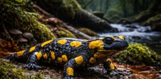 Огненная саламандра — чёрно-жёлтая окраска предупреждает о токсичной коже Огненная саламандра — чёрно-жёлтая окраска предупреждает о токсичной коже