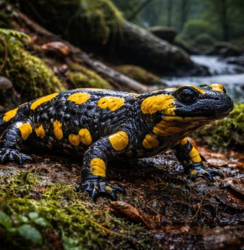 Огненная саламандра — чёрно-жёлтая окраска предупреждает о токсичной коже Огненная саламандра — чёрно-жёлтая окраска предупреждает о токсичной коже