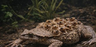 Пипа суринамская Пипа суринамская (Pipa pipa) — одна из самых необычных амфибий Южной Америки. Она живёт в тёплых стоячих и медленно текущих водах Амазонии и соседних бассейнов: в затопленных лесах, канавах, болотцах и тихих заводях. На сушу почти не выходит, а по виду больше напоминает плоский «лист» или комок ила — идеальная маскировка для жизни на дне. Как выглядит и как живёт Тело у пипы сильно уплощённое, голова треугольная, глаза маленькие и расположены высоко. Окраска буро-серая, с крапом и пятнами, чтобы сливаться с грунтом. На передних лапах — длинные пальцы со звёздчатыми кожными выростами: ими пипа ощупывает дно, ищет добычу и ориентируется в мутной воде. Охотится она на беспозвоночных, личинок насекомых, мелкую рыбу — всё, что можно быстро схватить и проглотить. Удивительное размножение: «инкубатор» на спине Самая известная особенность — способ вынашивания потомства. Во время брачного периода самец и самка совершают характерные «перевороты» в воде. В момент откладки икры самец помогает распределить икринки по спине самки. Затем кожа на спине набухает и образует отдельные ячейки — каждая икринка оказывается как бы «утопленной» в индивидуальной капсуле. Дальше происходит почти невероятное: развитие проходит без свободноплавающих головастиков (или с минимальной «личиночной» фазой внутри капсулы). Маленькие пипы формируются прямо в ячейках, а затем выходят наружу уже миниатюрными копиями взрослых — полностью готовыми к самостоятельной жизни. Это снижает риск, что икру и личинок съедят хищники, и помогает пережить нестабильные условия водоёмов. Зачем природе такая странность У пипы мало активной защиты и слабая скорость — зато есть маскировка и необычная стратегия размножения. «Спинной инкубатор» повышает выживаемость потомства в местах, где множество рыб и беспозвоночных охотно поедают икру и головастиков других амфибий. Итог Пипа суринамская — пример того, как эволюция может привести к радикально нестандартным решениям. Её «ячейки» на спине — не экзотика ради экзотики, а эффективный способ сохранить потомство в сложной тропической среде.