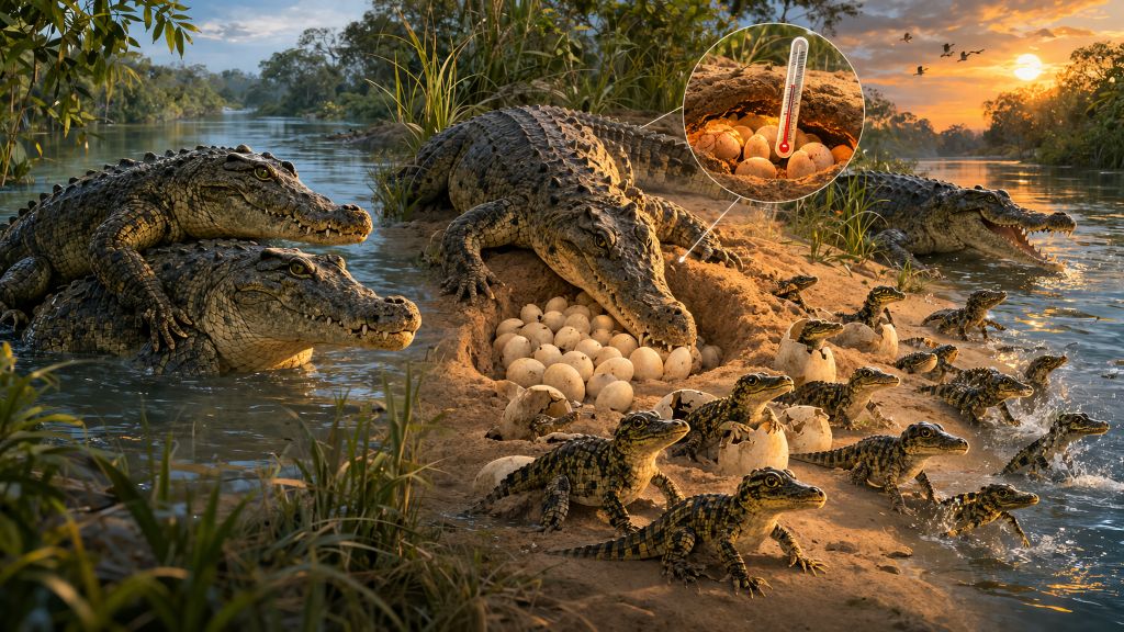 Размножение крокодилов гнёзда, температура и определение пола Размножение крокодилов: гнёзда, температура и определение пола