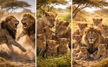 Размножение львов: прайд, конкуренция самцов и синхронизация детёнышей