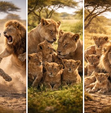 Размножение львов: прайд, конкуренция самцов и синхронизация детёнышей